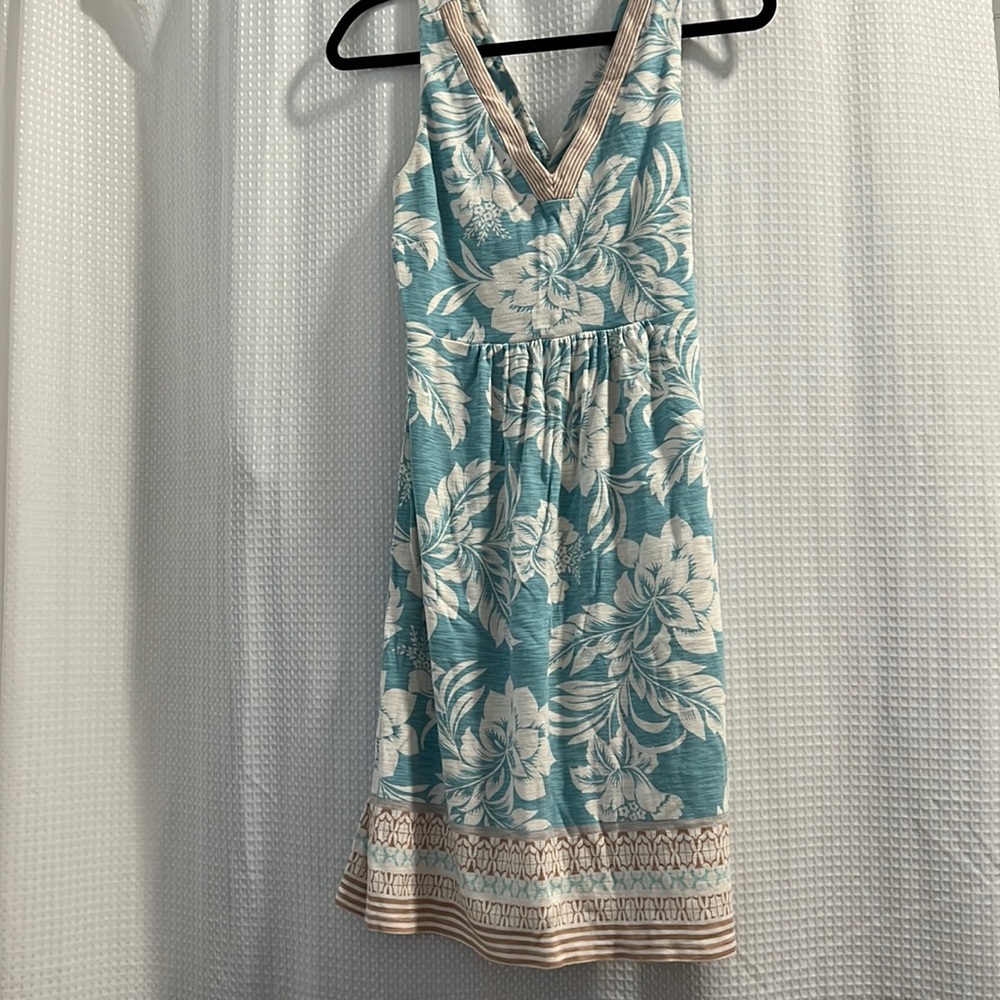 Tommy Bahama Sundress, Size Medium, Turquoise/White/Khaki